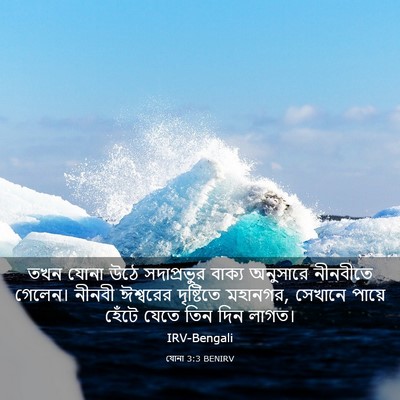 Picture 03 - যোনা 3:3 BENIRV - তখন যোনা উঠে - Bible Verse Picture