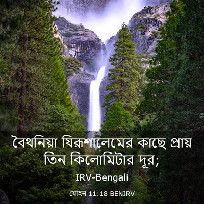 Picture 03 - যোহন 11:18 BENIRV - বৈথনিয়া - Bible Verse Picture