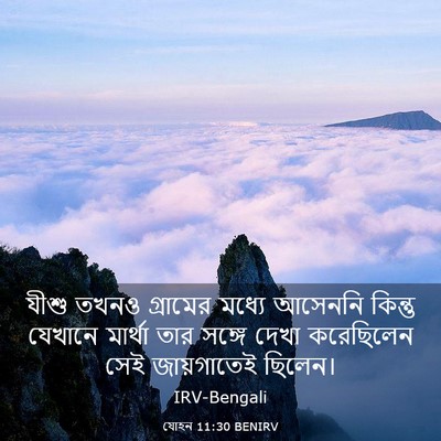 Picture 03 - যোহন 11:30 BENIRV - যীশু তখনও গ্রামের - Bible Verse Picture