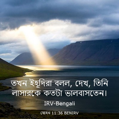 Picture 03 - যোহন 11:36 BENIRV - তখন ইহূদিরা বলল, - Bible Verse Picture