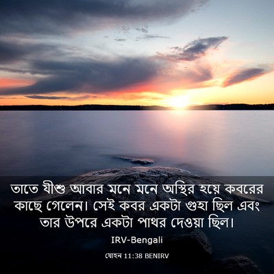 Picture 03 - যোহন 11:38 BENIRV - তাতে যীশু আবার মনে - Bible Verse Picture