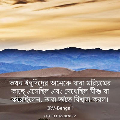 Picture 03 - যোহন 11:45 BENIRV - তখন ইহূদিদের - Bible Verse Picture
