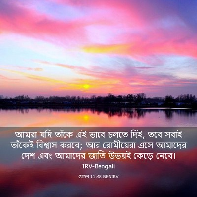 Picture 03 - যোহন 11:48 BENIRV - আমরা যদি তাঁকে এই - Bible Verse Picture