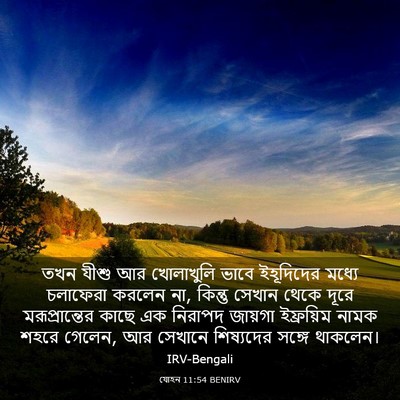 Picture 03 - যোহন 11:54 BENIRV - তখন যীশু আর - Bible Verse Picture