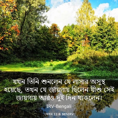 Picture 03 - যোহন 11:6 BENIRV - যখন তিনি শুনলেন যে - Bible Verse Picture