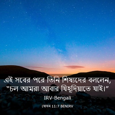 Picture 03 - যোহন 11:7 BENIRV - এই সবের পরে তিনি - Bible Verse Picture