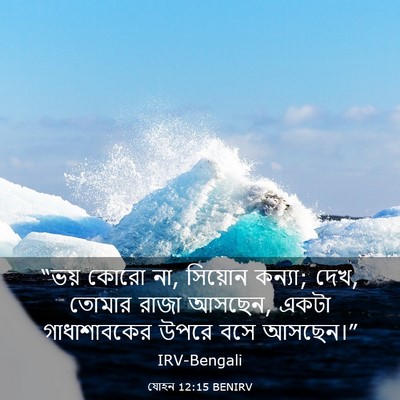 Picture 03 - যোহন 12:15 BENIRV - “ভয় কোরো না, - Bible Verse Picture