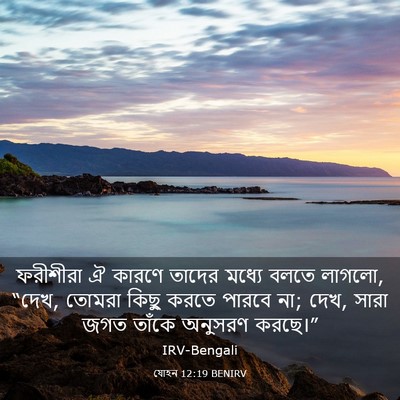 Picture 03 - যোহন 12:19 BENIRV - ফরীশীরা ঐ কারণে - Bible Verse Picture