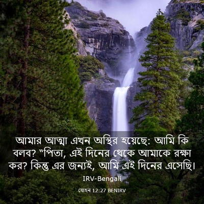Picture 03 - যোহন 12:27 BENIRV - আমার আত্মা এখন - Bible Verse Picture