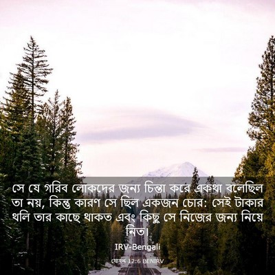 Picture 03 - যোহন 12:6 BENIRV - সে যে গরিব লোকদের - Bible Verse Picture