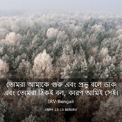 Picture 03 - যোহন 13:13 BENIRV - তোমরা আমাকে গুরু - Bible Verse Picture