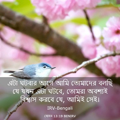 Picture 03 - যোহন 13:19 BENIRV - এটা ঘটবার আগে আমি - Bible Verse Picture