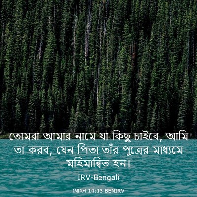 Picture 03 - যোহন 14:13 BENIRV - তোমরা আমার নামে যা - Bible Verse Picture