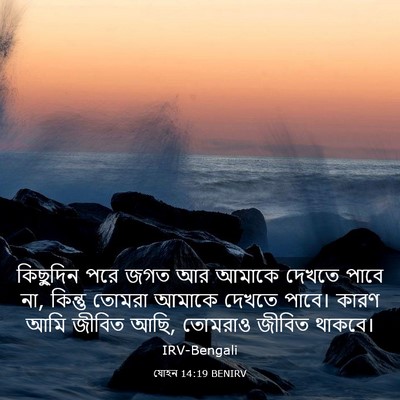 Picture 03 - যোহন 14:19 BENIRV - কিছুদিন পরে জগত আর - Bible Verse Picture