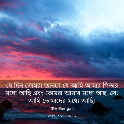 Picture 03 - যোহন 14:20 BENIRV - যে দিন তোমরা জানবে - Bible Verse Picture