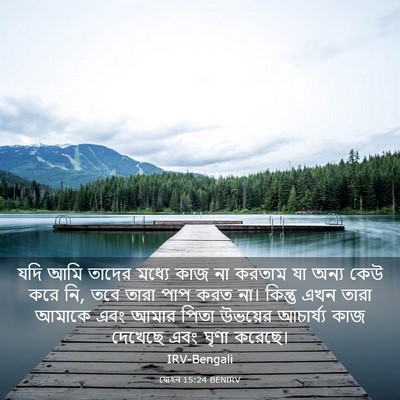 Picture 03 - যোহন 15:24 BENIRV - যদি আমি তাদের - Bible Verse Picture