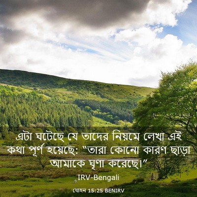 Picture 03 - যোহন 15:25 BENIRV - এটা ঘটেছে যে তাদের - Bible Verse Picture