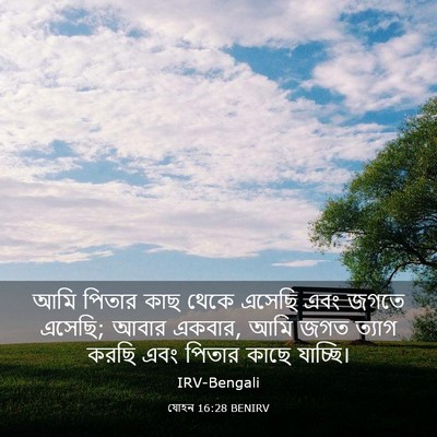 Picture 03 - যোহন 16:28 BENIRV - আমি পিতার কাছ থেকে - Bible Verse Picture