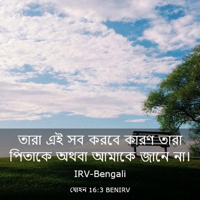 Picture 03 - যোহন 16:3 BENIRV - তারা এই সব করবে - Bible Verse Picture