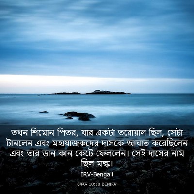 Picture 03 - যোহন 18:10 BENIRV - তখন শিমোন পিতর, যার - Bible Verse Picture