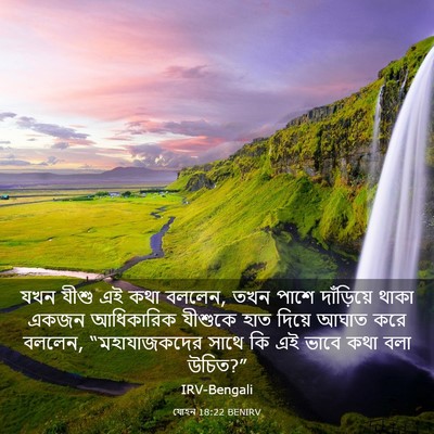 Picture 03 - যোহন 18:22 BENIRV - যখন যীশু এই কথা - Bible Verse Picture