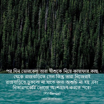 Picture 03 - যোহন 18:28 BENIRV - পর দিন ভোরবেলা - Bible Verse Picture