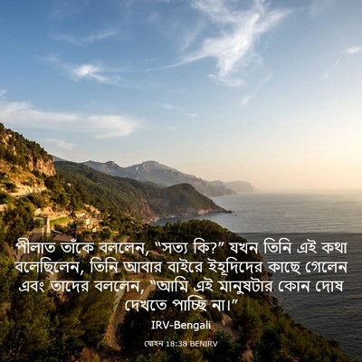 Picture 03 - যোহন 18:38 BENIRV - পীলাত তাঁকে বললেন, - Bible Verse Picture