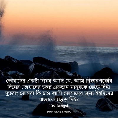 Picture 03 - যোহন 18:39 BENIRV - তোমাদের একটা - Bible Verse Picture