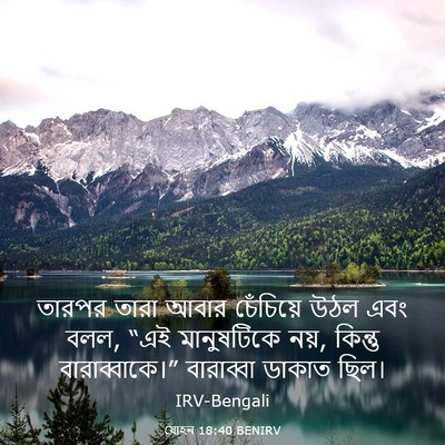 Picture 03 - যোহন 18:40 BENIRV - তারপর তারা আবার - Bible Verse Picture