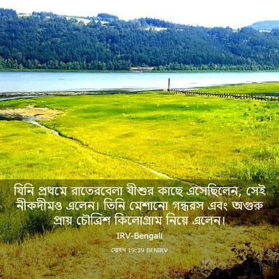 Picture 03 - যোহন 19:39 BENIRV - যিনি প্রথমে - Bible Verse Picture