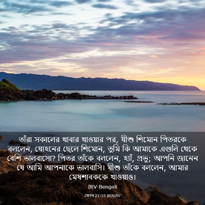 Picture 03 - যোহন 21:15 BENIRV - তাঁরা সকালের - Bible Verse Picture