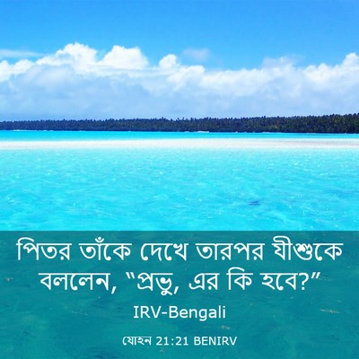 Picture 03 - যোহন 21:21 BENIRV - পিতর তাঁকে দেখে - Bible Verse Picture