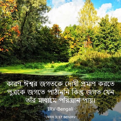 Picture 03 - যোহন 3:17 BENIRV - কারণ ঈশ্বর জগতকে - Bible Verse Picture