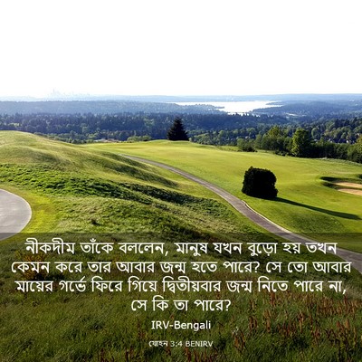 Picture 03 - যোহন 3:4 BENIRV - নীকদীম তাঁকে - Bible Verse Picture