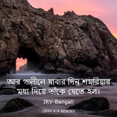 Picture 03 - যোহন 4:4 BENIRV - আর গালীলে যাবার - Bible Verse Picture