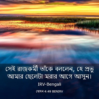 Picture 03 - যোহন 4:49 BENIRV - সেই রাজকর্মী - Bible Verse Picture