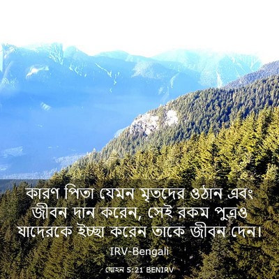 Picture 03 - যোহন 5:21 BENIRV - কারণ পিতা যেমন - Bible Verse Picture