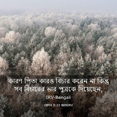 Picture 03 - যোহন 5:22 BENIRV - কারণ পিতা কারও - Bible Verse Picture