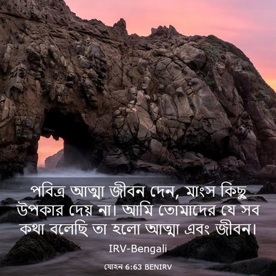 Picture 03 - যোহন 6:63 BENIRV - পবিত্র আত্মা জীবন - Bible Verse Picture