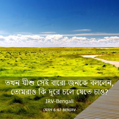 Picture 03 - যোহন 6:67 BENIRV - তখন যীশু সেই বারো - Bible Verse Picture