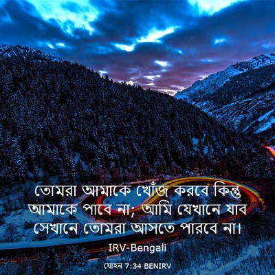 Picture 03 - যোহন 7:34 BENIRV - তোমরা আমাকে খোঁজ - Bible Verse Picture