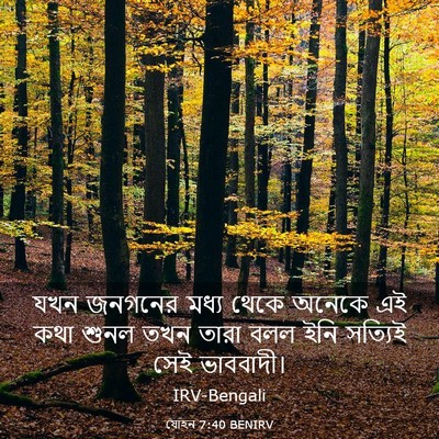Picture 03 - যোহন 7:40 BENIRV - যখন জনগনের মধ্য - Bible Verse Picture