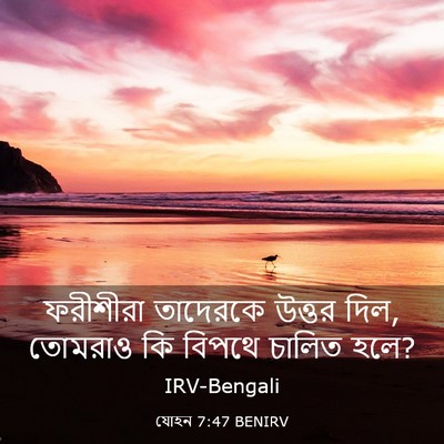 Picture 03 - যোহন 7:47 BENIRV - ফরীশীরা তাদেরকে - Bible Verse Picture