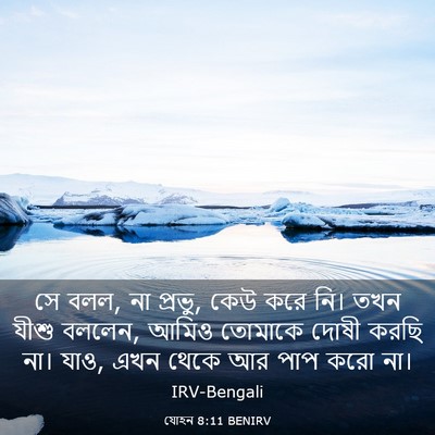 Picture 03 - যোহন 8:11 BENIRV - সে বলল, না প্রভু, - Bible Verse Picture