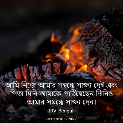 Picture 03 - যোহন 8:18 BENIRV - আমি নিজে আমার - Bible Verse Picture