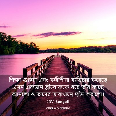 Picture 03 - যোহন 8:3 BENIRV - শিক্ষা গুরুরা এবং - Bible Verse Picture