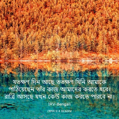 Picture 03 - যোহন 9:4 BENIRV - যতক্ষণ দিন আছে - Bible Verse Picture