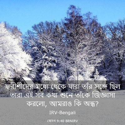 Picture 03 - যোহন 9:40 BENIRV - ফরীশীদের মধ্যে - Bible Verse Picture