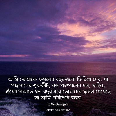 Picture 03 - যোৱেল 2:25 BENIRV - আমি তোমাকে ফসলের - Bible Verse Picture