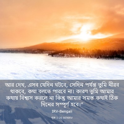 Picture 03 - লূক 1:20 BENIRV - আর দেখ, এসব যেদিন - Bible Verse Picture